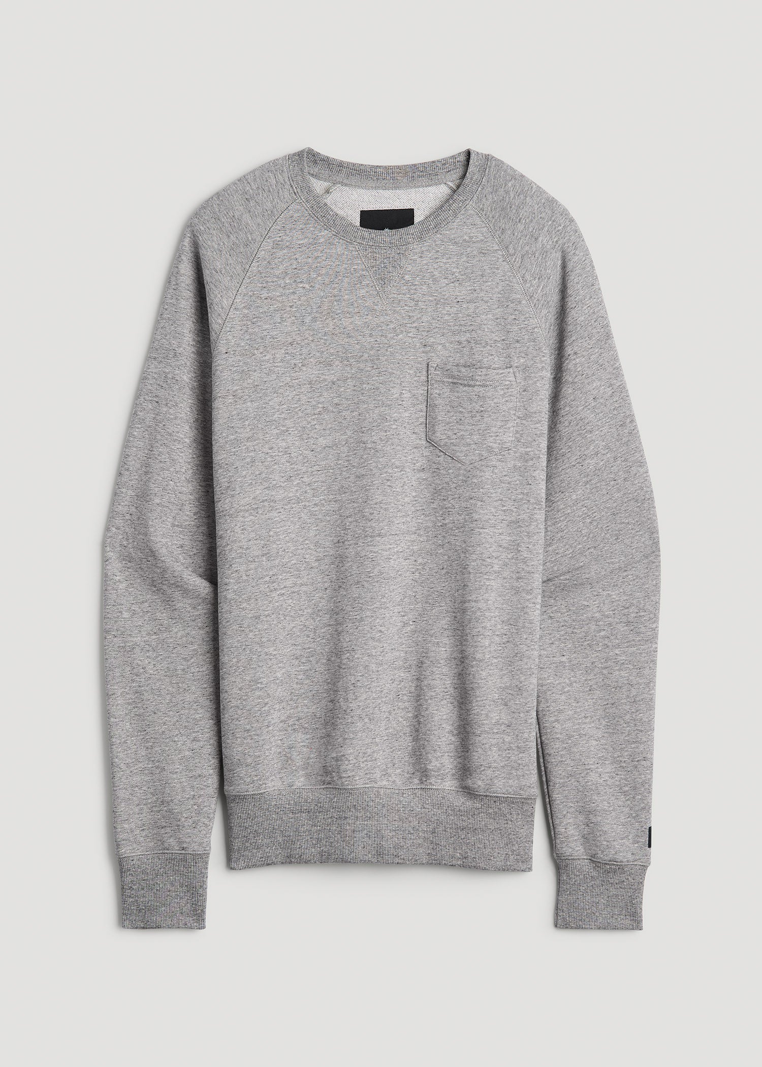 American Tall Online | Wearever 2.0 French Terry Crewneck Sweatshirt for Tall Men in Heathered Grey