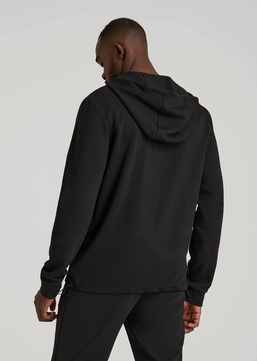American Tall Sale | Tech-Knit Long Track Jacket for Tall Men in Black