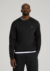 American Tall Online Shop | Core Motion Fleece Crewneck for Tall Men in Black