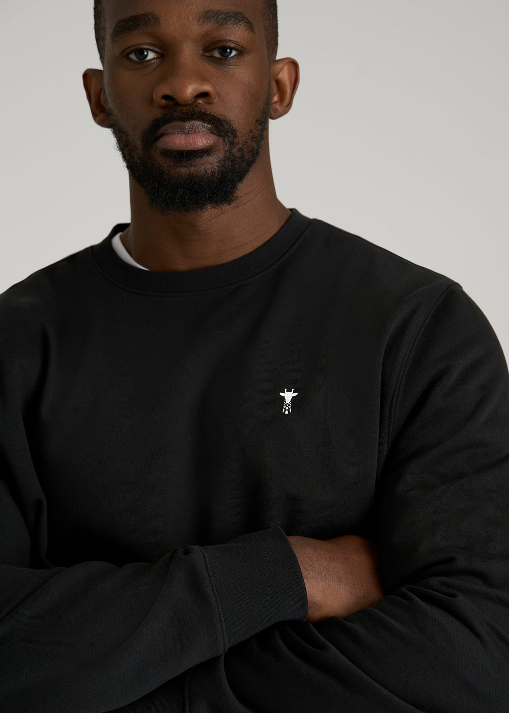 American Tall Online Shop | Core Motion Fleece Crewneck for Tall Men in Black