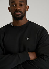American Tall Online Shop | Core Motion Fleece Crewneck for Tall Men in Black