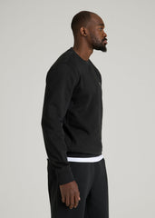 American Tall Online Shop | Core Motion Fleece Crewneck for Tall Men in Black