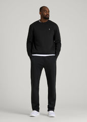 American Tall Online Shop | Core Motion Fleece Crewneck for Tall Men in Black