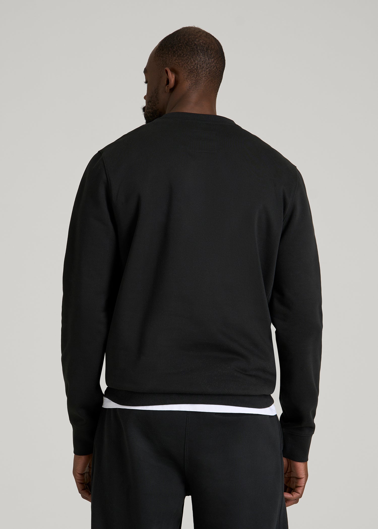 American Tall Online Shop | Core Motion Fleece Crewneck for Tall Men in Black