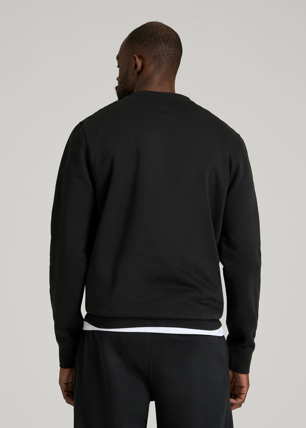 American Tall Online Shop | Core Motion Fleece Crewneck for Tall Men in Black