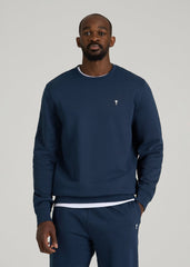 American Tall Online | Core Motion Fleece Crewneck for Tall Men in Navy Blue
