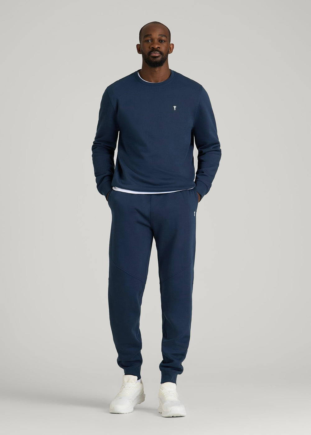 American Tall Online | Core Motion Fleece Crewneck for Tall Men in Navy Blue