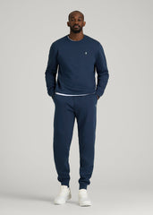 American Tall Online | Core Motion Fleece Crewneck for Tall Men in Navy Blue