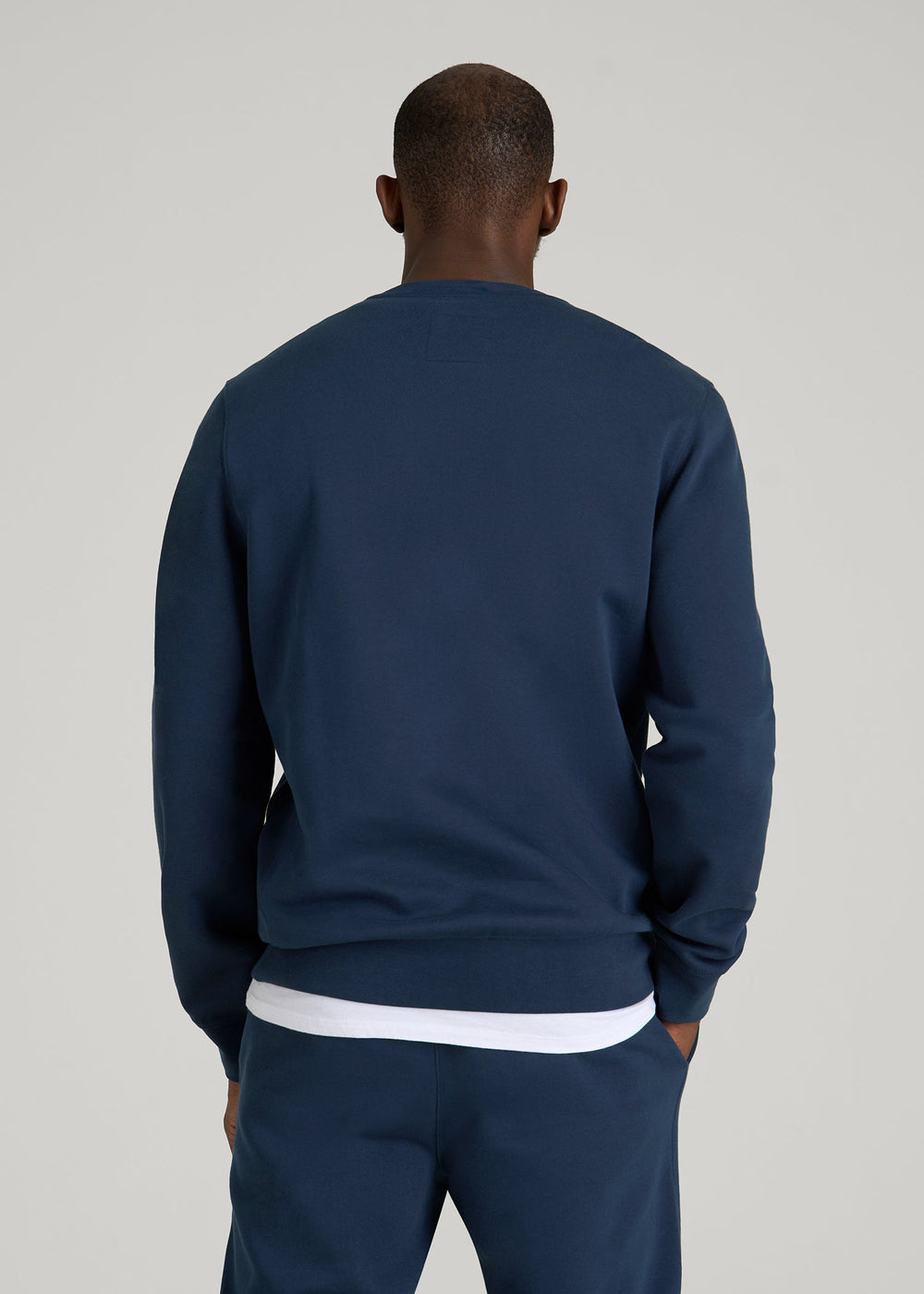American Tall Online | Core Motion Fleece Crewneck for Tall Men in Navy Blue