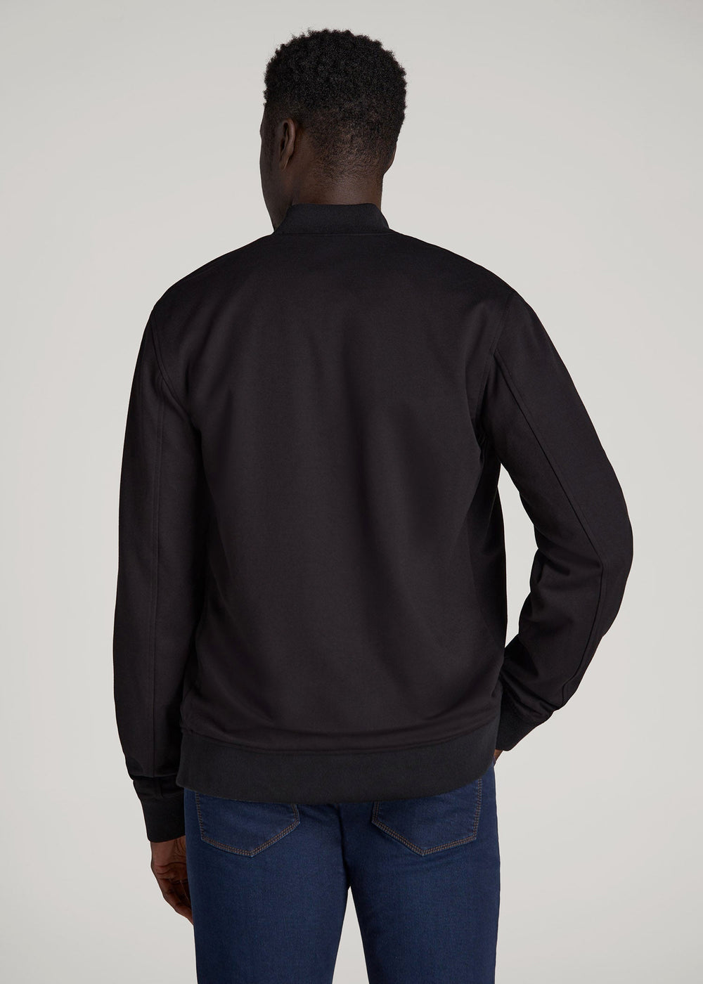American Tall Outlet | Reversible Bomber Jacket for Tall Men in Fossil Grey and Black