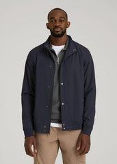 American Tall Outlet | Motion Bomber Jacket for Tall Men in Deep Navy