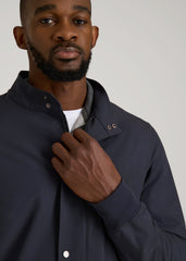 American Tall Outlet | Motion Bomber Jacket for Tall Men in Deep Navy