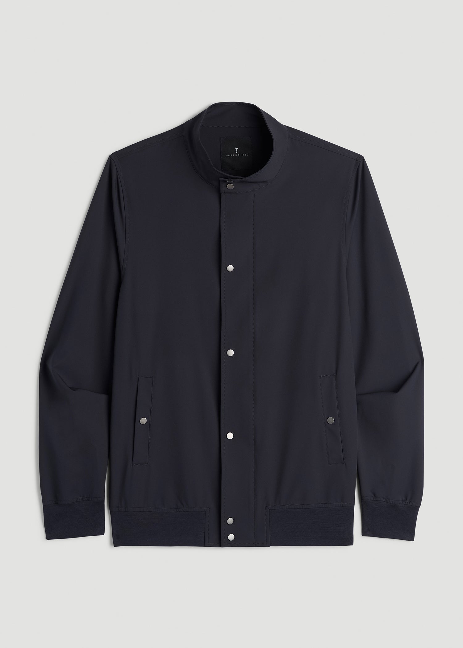 American Tall Outlet | Motion Bomber Jacket for Tall Men in Deep Navy