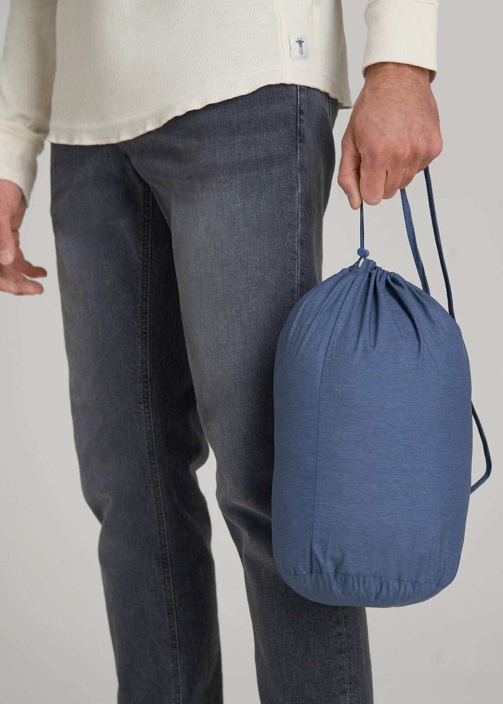 American Tall For Sale | Packable Puffer Jacket for Tall Men in Steel Blue