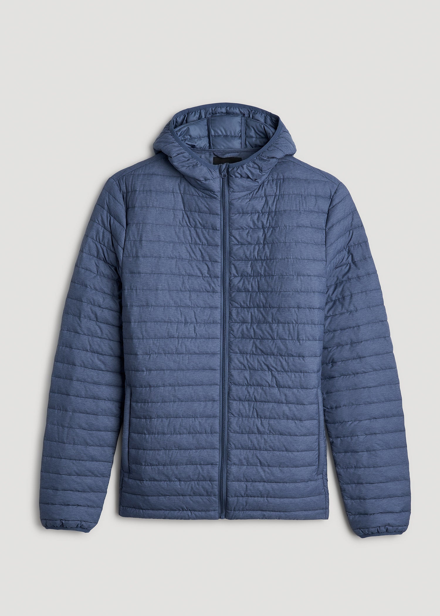 American Tall For Sale | Packable Puffer Jacket for Tall Men in Steel Blue