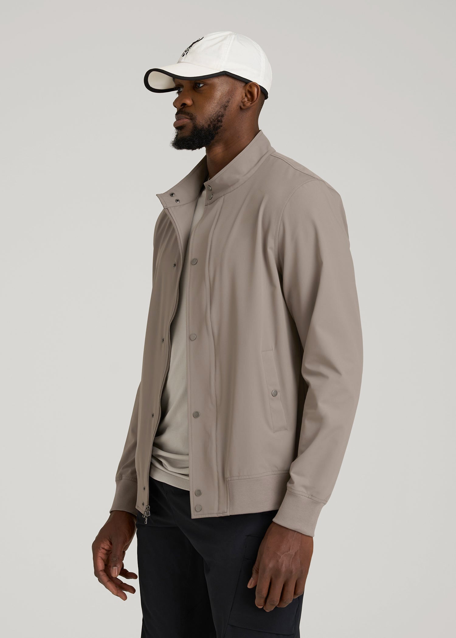 American Tall Discount | Motion Bomber Jacket for Tall Men in Portobello