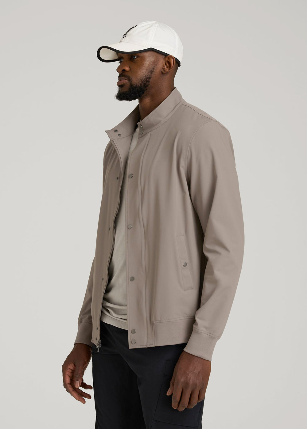 American Tall Discount | Motion Bomber Jacket for Tall Men in Portobello