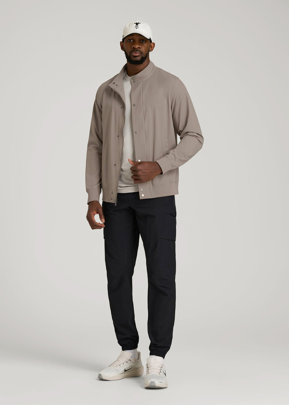 American Tall Discount | Motion Bomber Jacket for Tall Men in Portobello