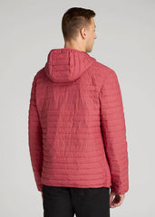 American Tall Sale | Packable Puffer Jacket for Tall Men in Red Space Dye