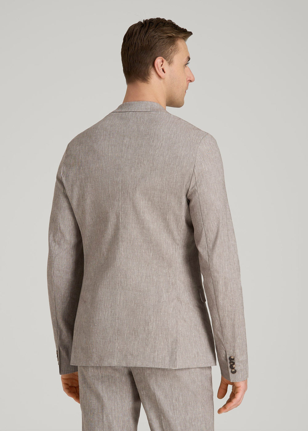 American Tall Online | Stretch Linen Blazer for Tall Men in Brown Linen