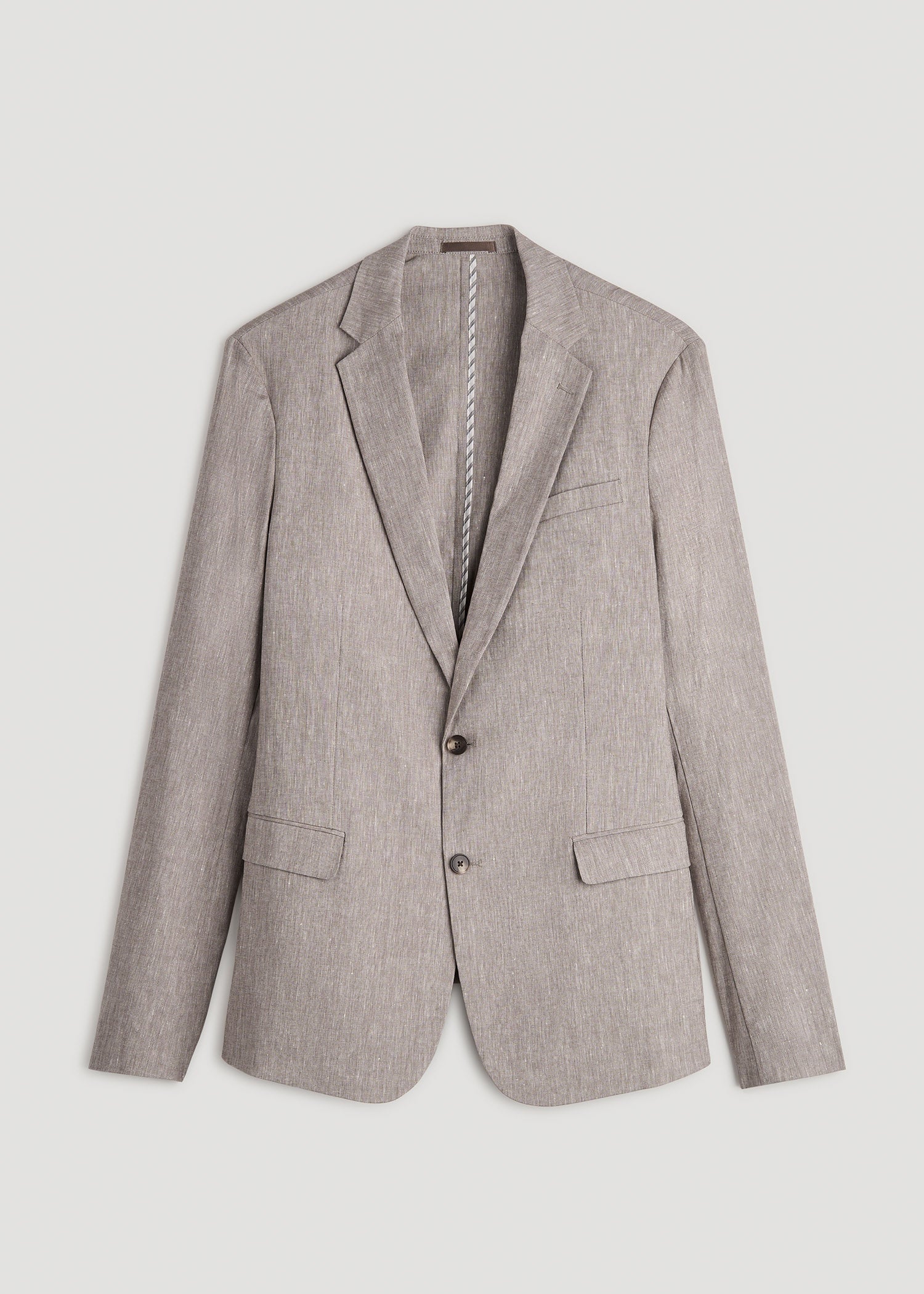 American Tall Online | Stretch Linen Blazer for Tall Men in Brown Linen