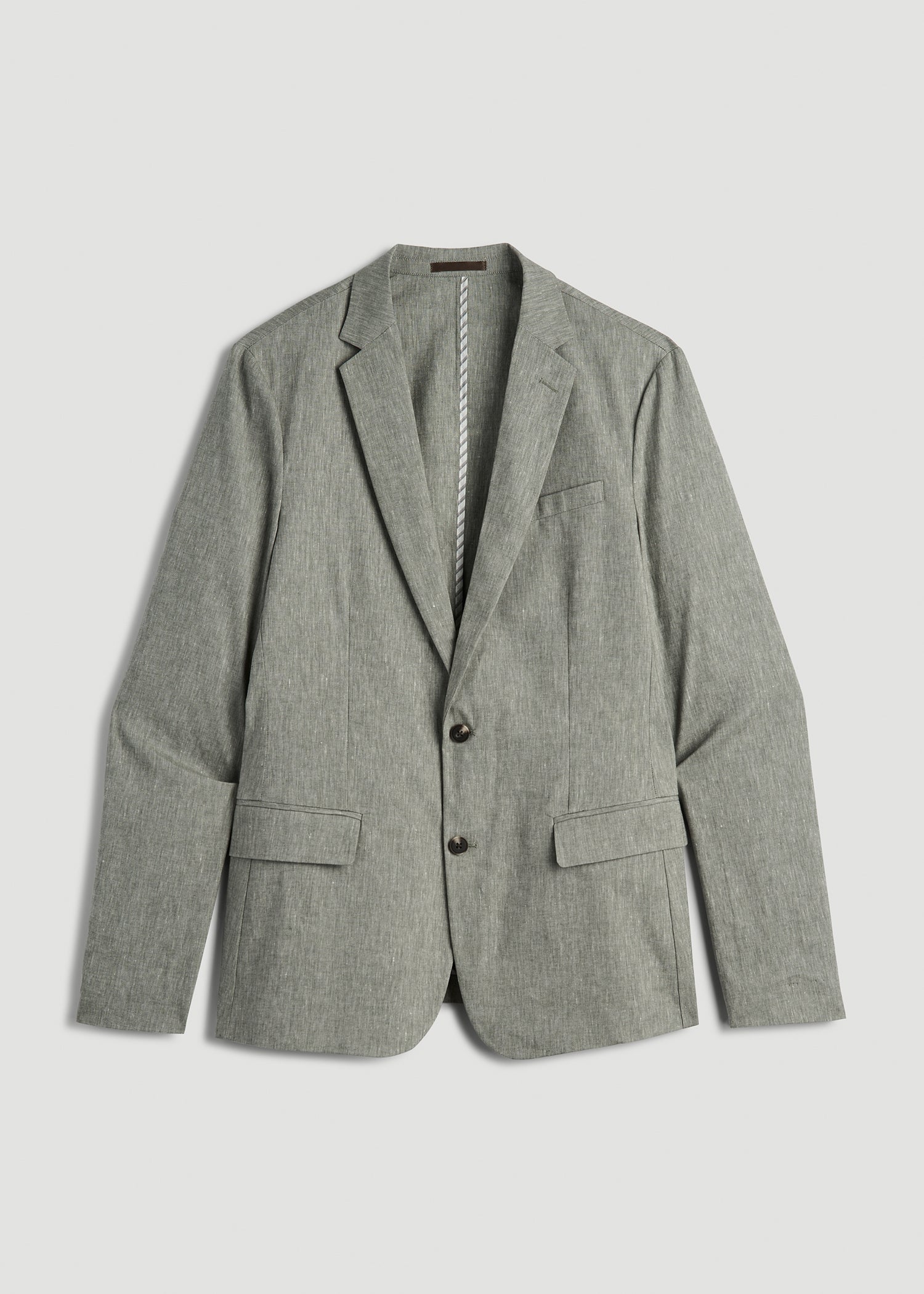 American Tall Sale | Stretch Linen Blazer for Tall Men in Climbing Ivy Linen
