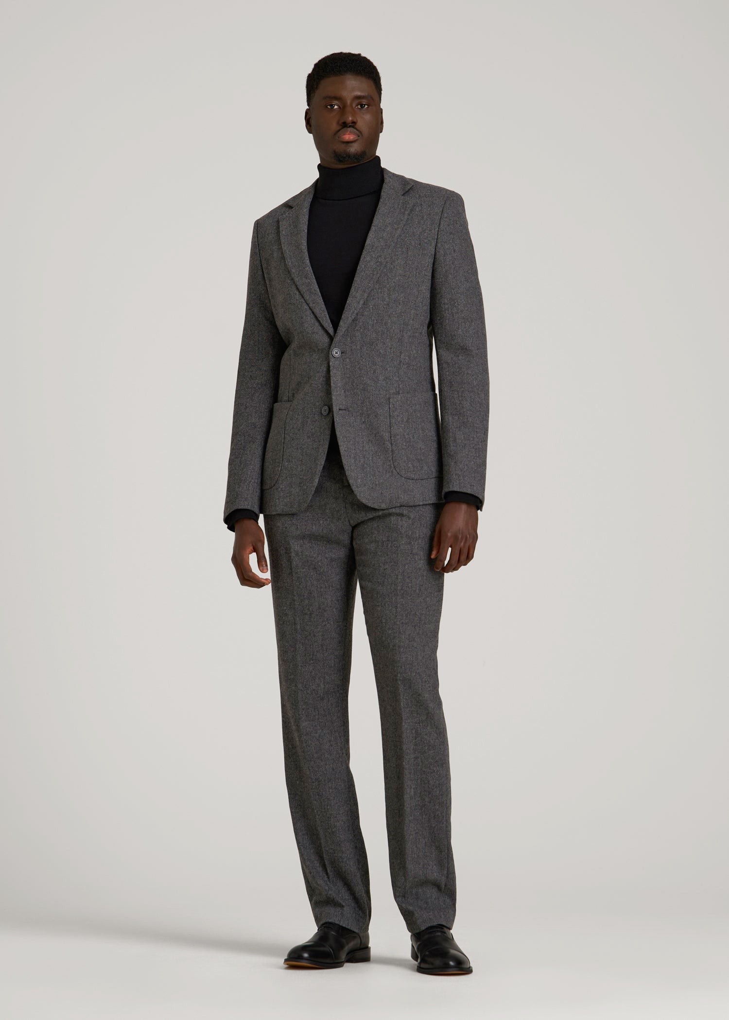 American Tall Online Shop | Wool Blend Blazer for Tall Men in Anthracite Tweed