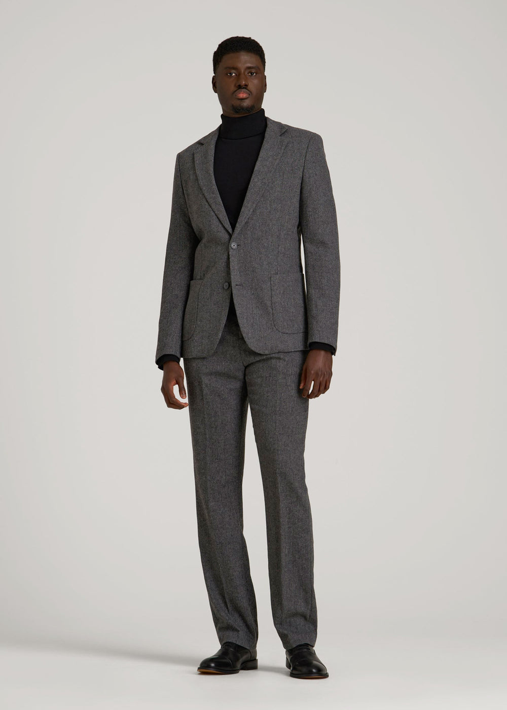 American Tall Online Shop | Wool Blend Blazer for Tall Men in Anthracite Tweed