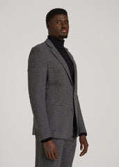 American Tall Online Shop | Wool Blend Blazer for Tall Men in Anthracite Tweed