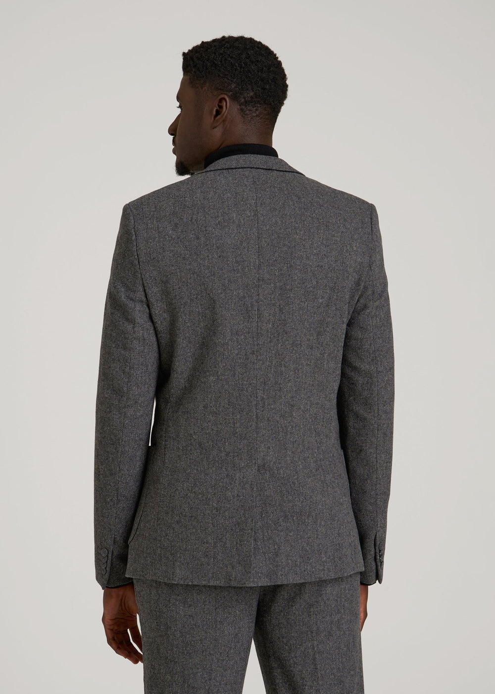 American Tall Online Shop | Wool Blend Blazer for Tall Men in Anthracite Tweed