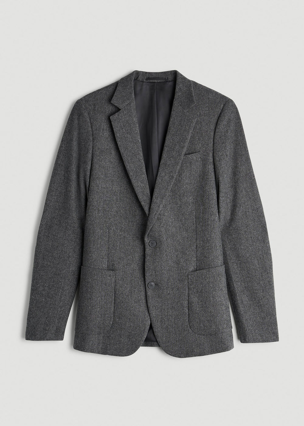 American Tall Online Shop | Wool Blend Blazer for Tall Men in Anthracite Tweed