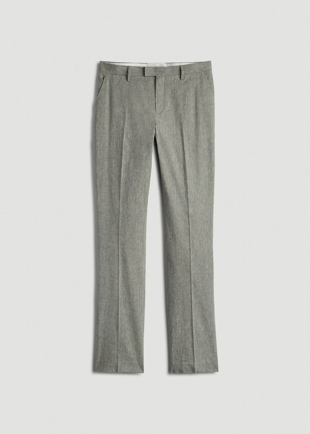 American Tall Discount | Stretch Linen Dress Pants for Tall Men in Climbing Ivy Linen