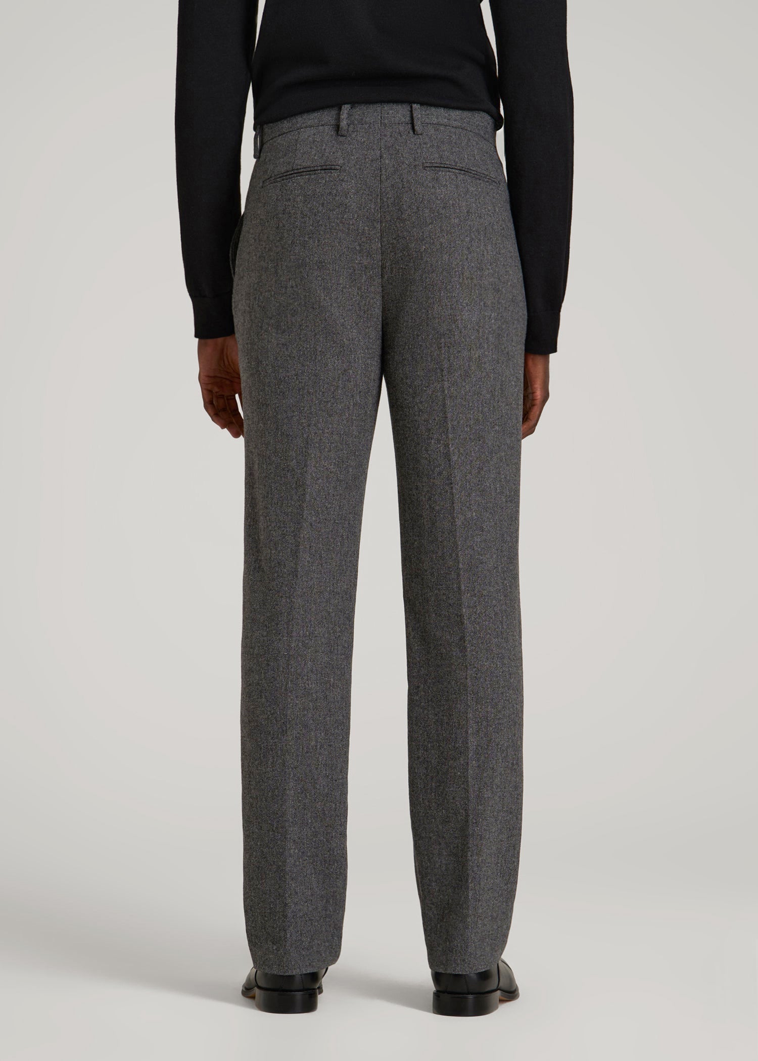 American Tall Online | Wool Blend Dress Pants for Tall Men in Anthracite Tweed