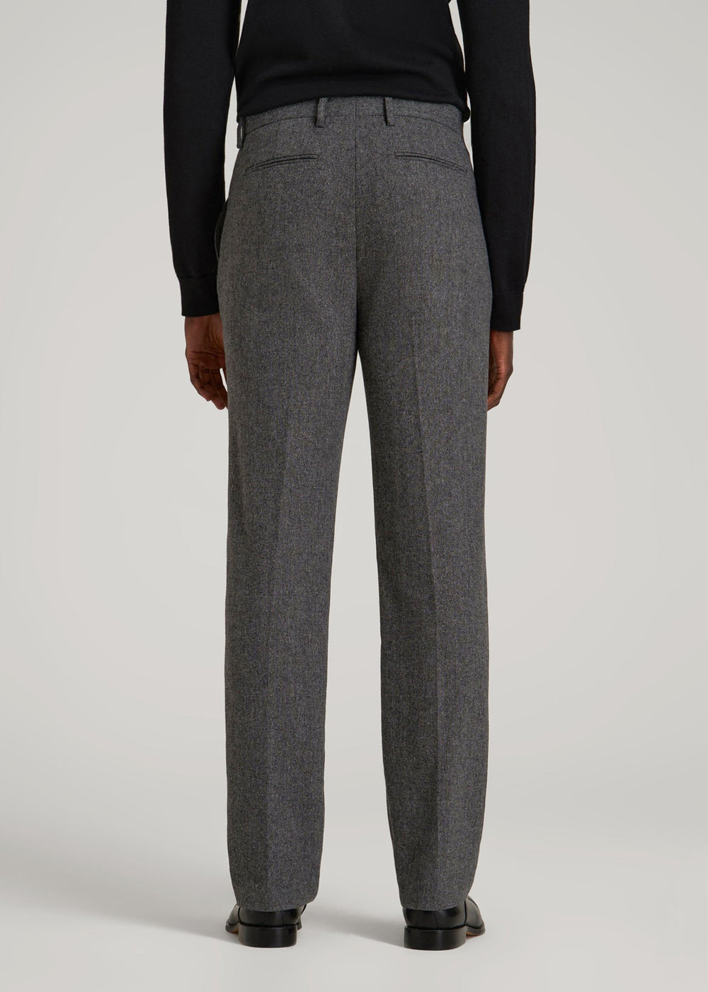 American Tall Online | Wool Blend Dress Pants for Tall Men in Anthracite Tweed