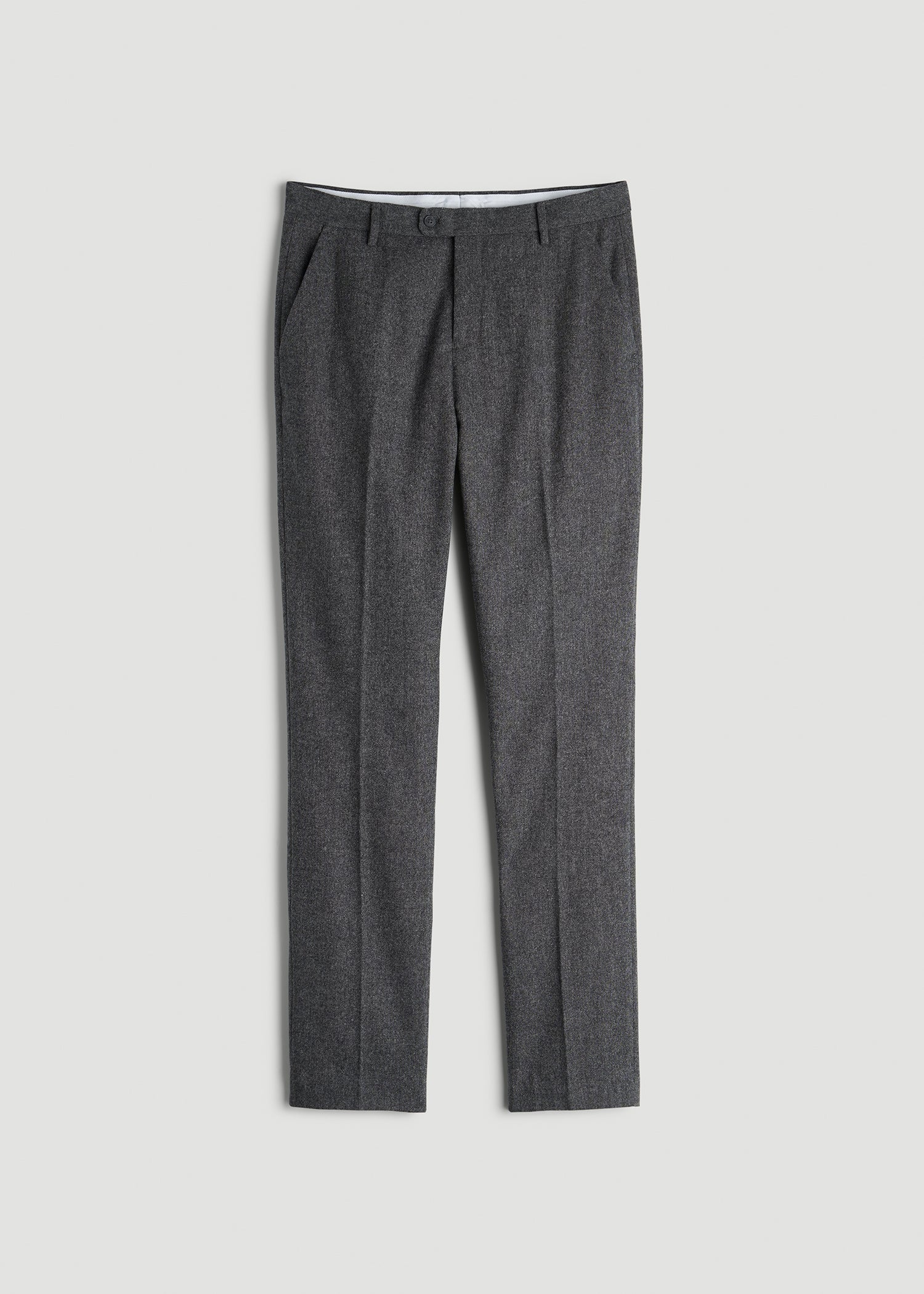 American Tall Online | Wool Blend Dress Pants for Tall Men in Anthracite Tweed
