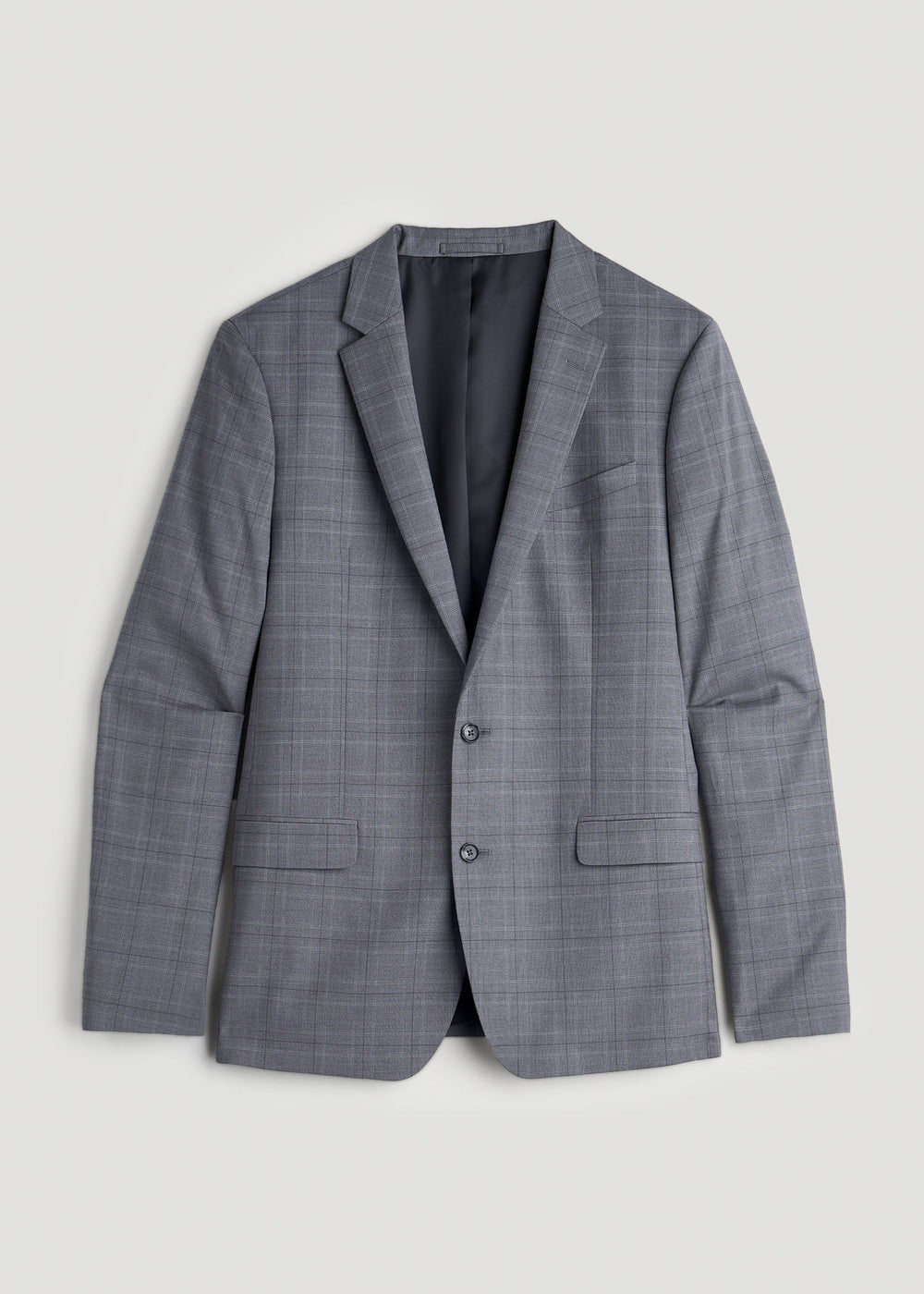 American Tall Outlet | Suit Jacket for Tall Men in Light Grey Plaid