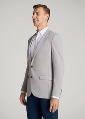 American Tall Online | Textured Blazer for Tall Men in Soft Grey