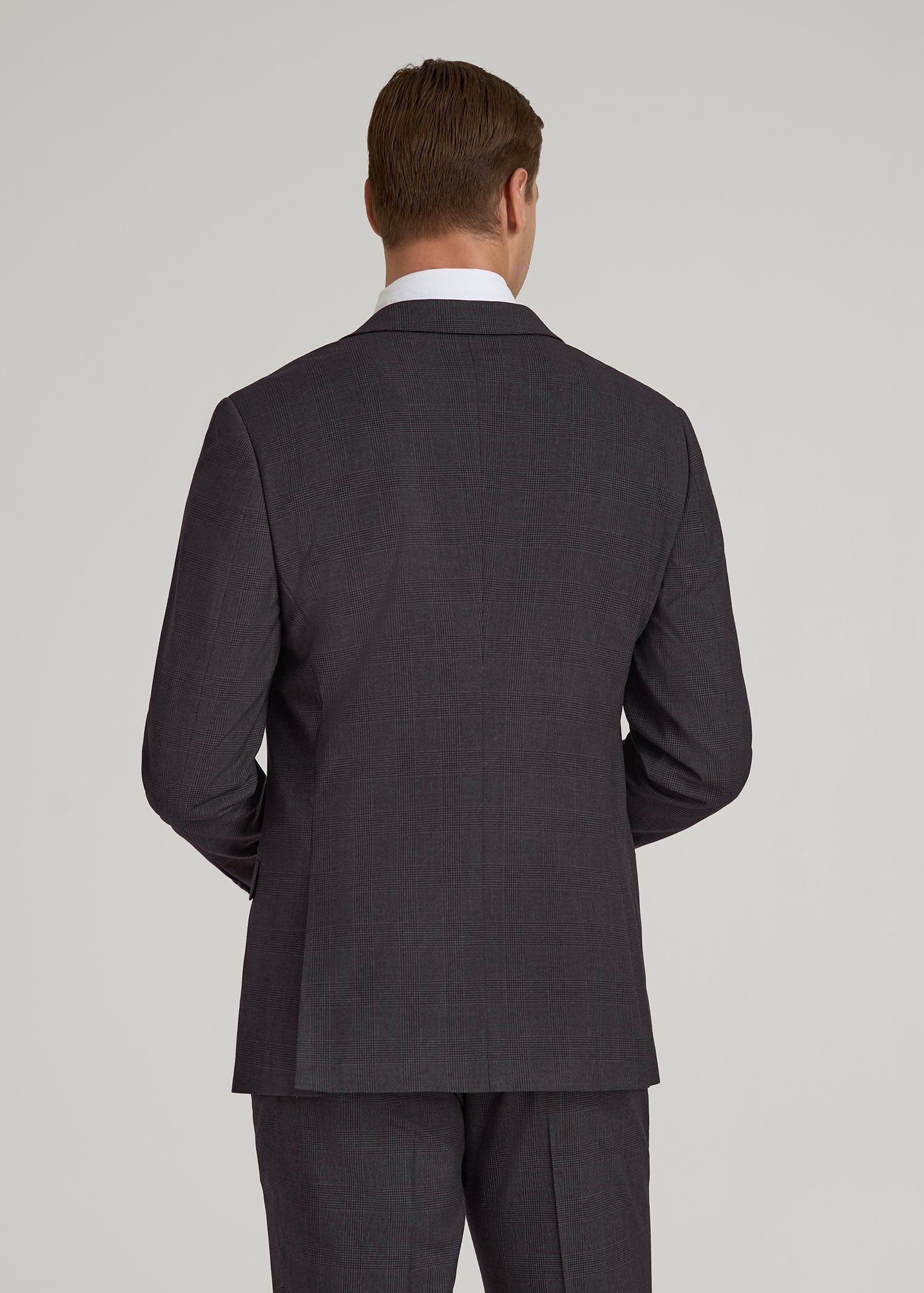American Tall Sale | Suit Jacket for Tall Men in Charcoal Plaid