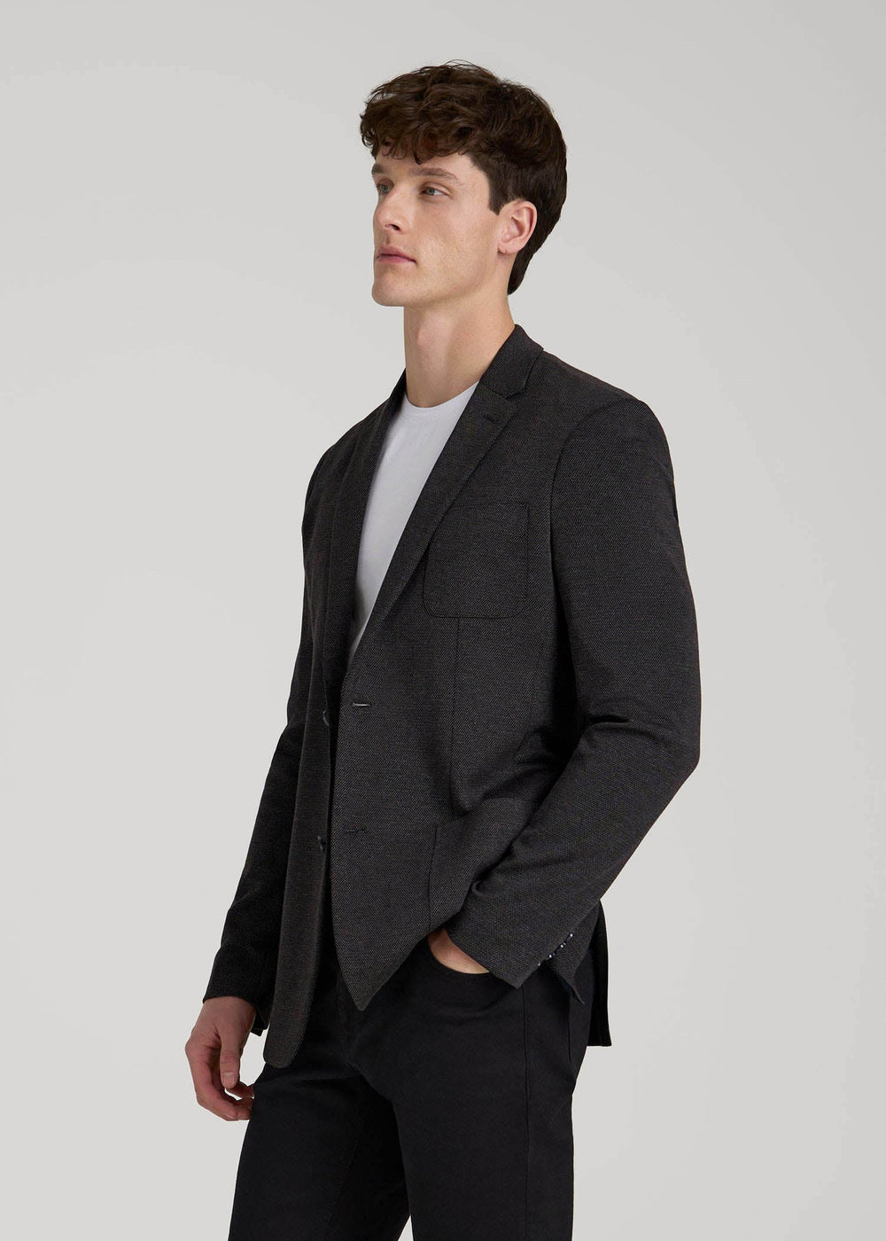 American Tall Online Shop | Core Blazer for Tall Men in Black Silver Mix