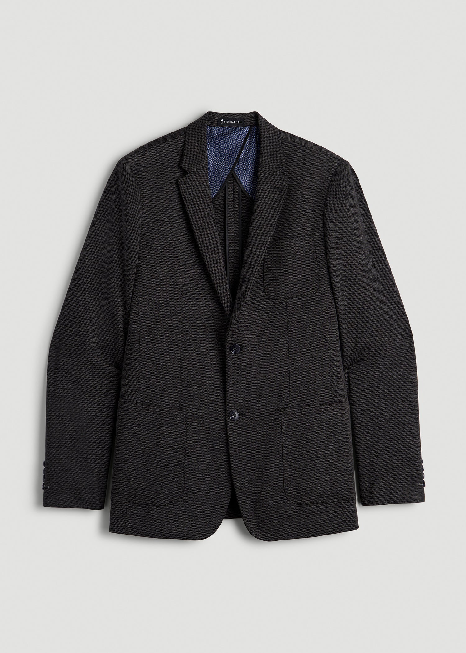 American Tall Online Shop | Core Blazer for Tall Men in Black Silver Mix