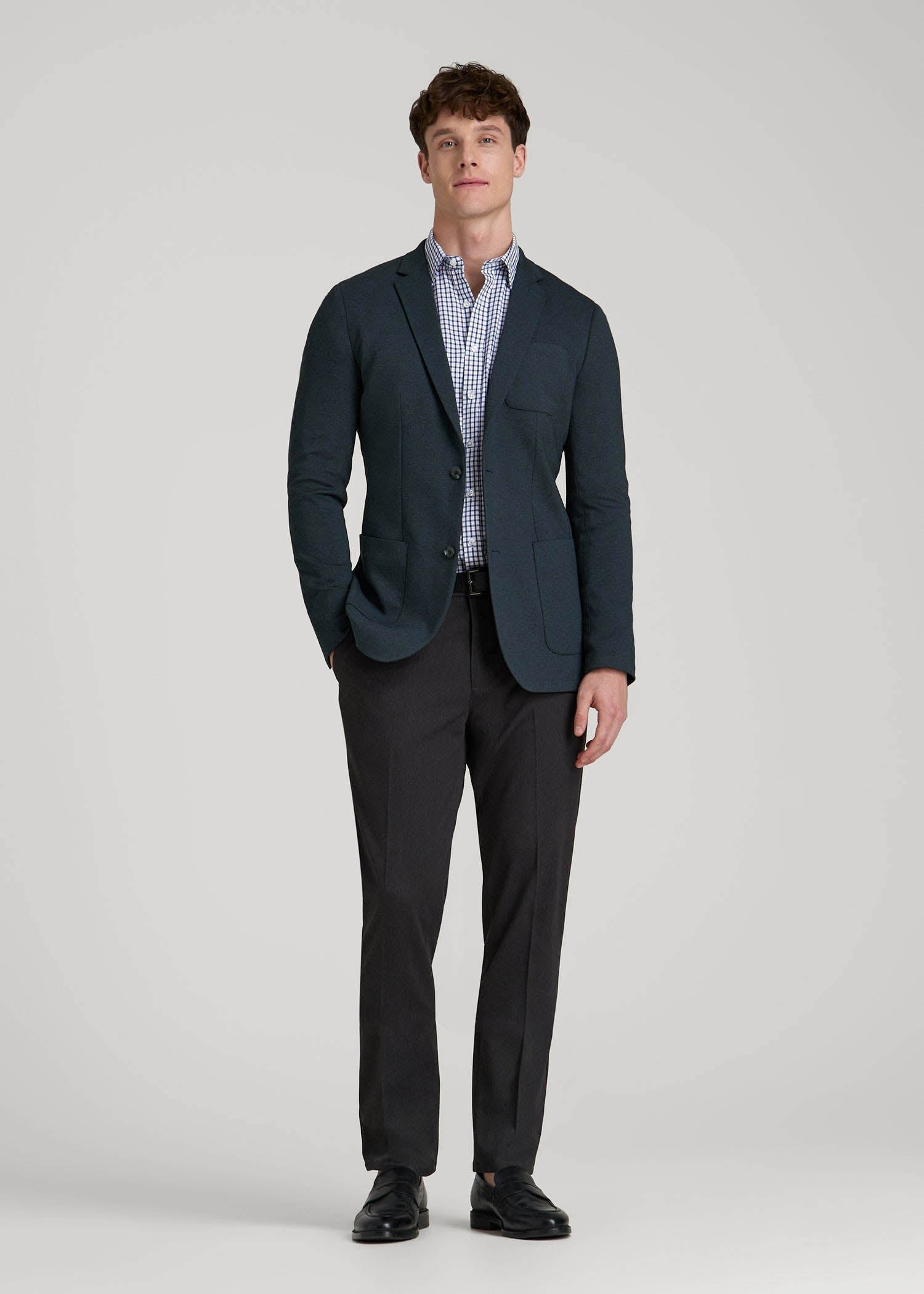 American Tall Discount | Core Blazer for Tall Men in Blue Steel