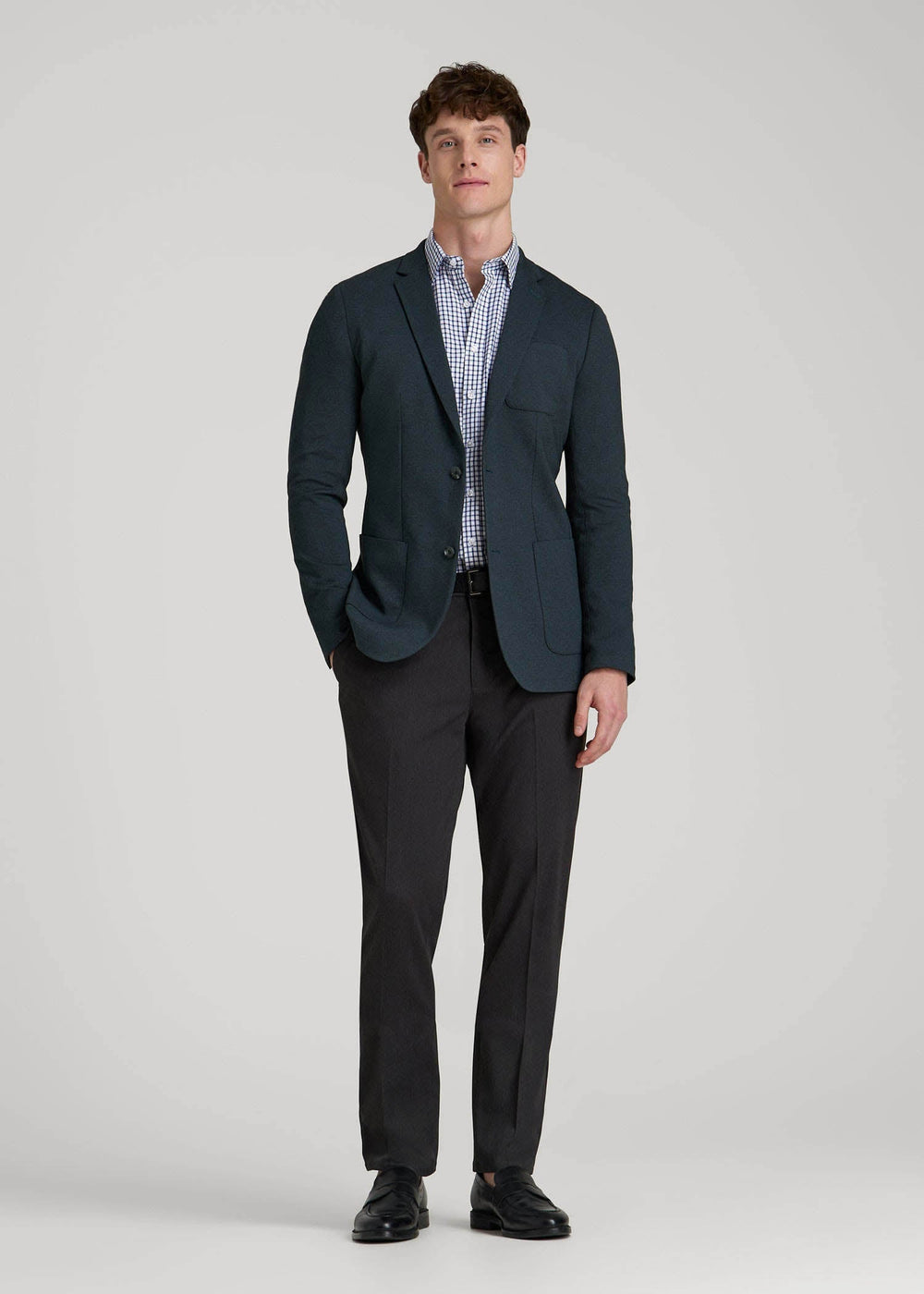 American Tall Discount | Core Blazer for Tall Men in Blue Steel
