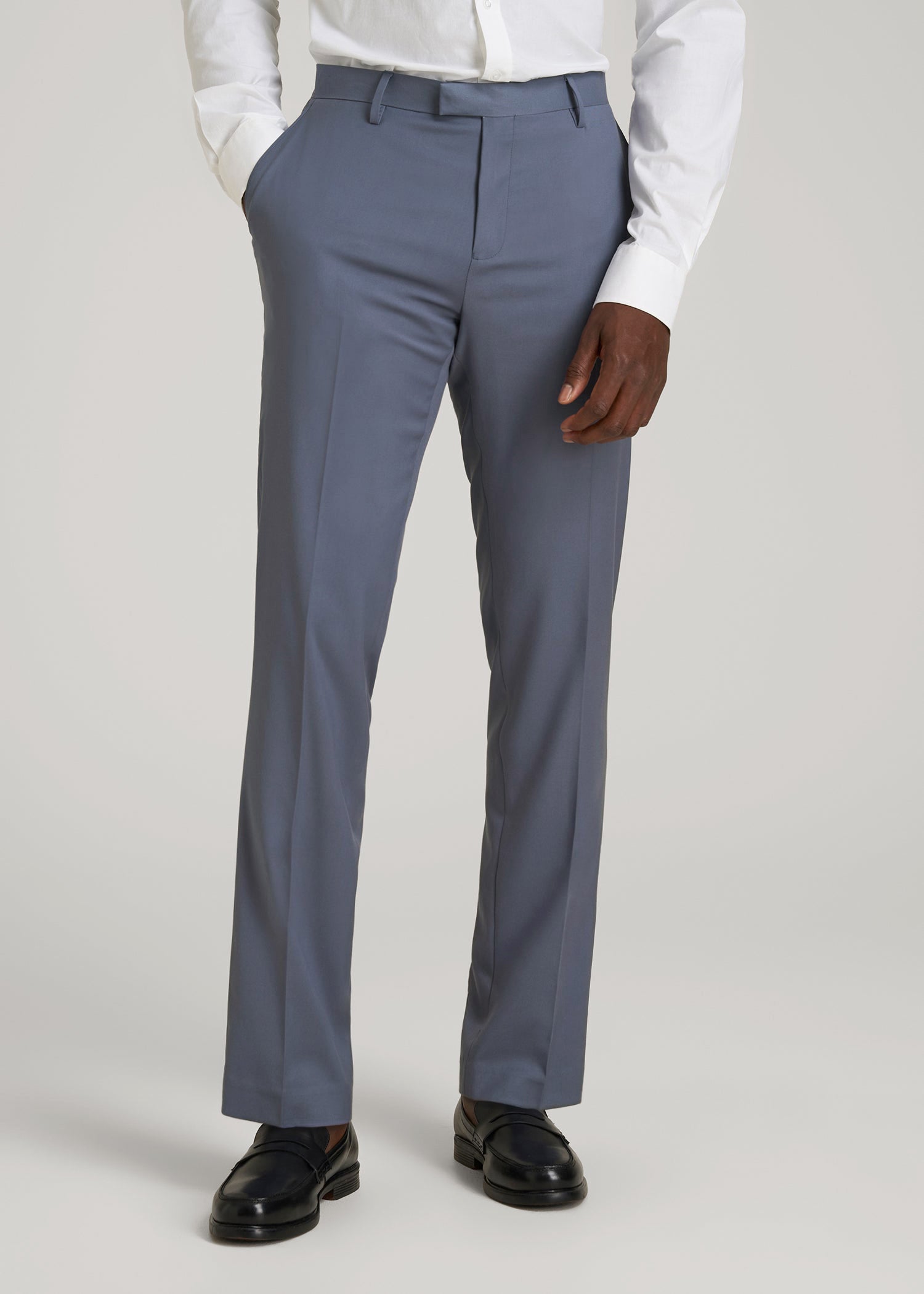 American Tall Online | Suit Trousers for Tall Men in Blue Slate
