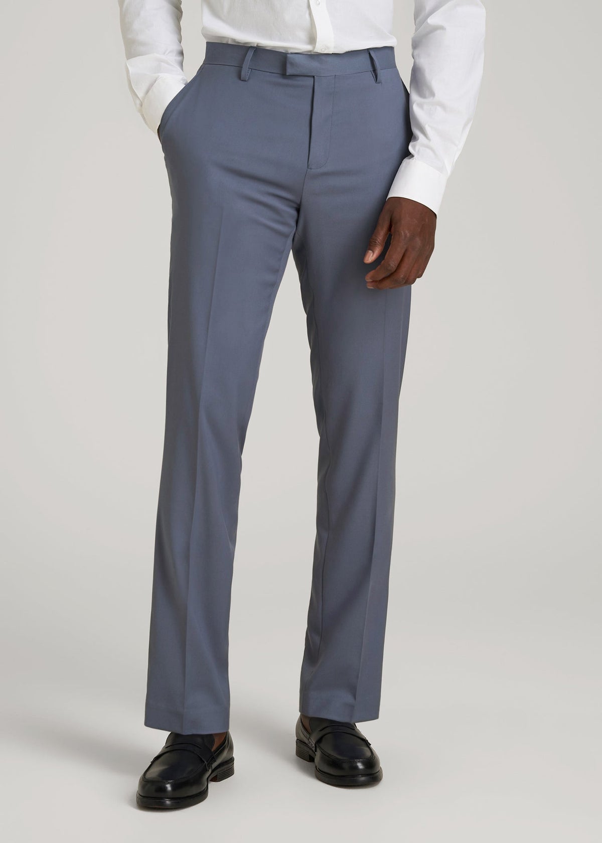 American Tall Online | Suit Trousers for Tall Men in Blue Slate