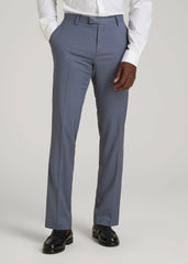 American Tall Online | Suit Trousers for Tall Men in Blue Slate