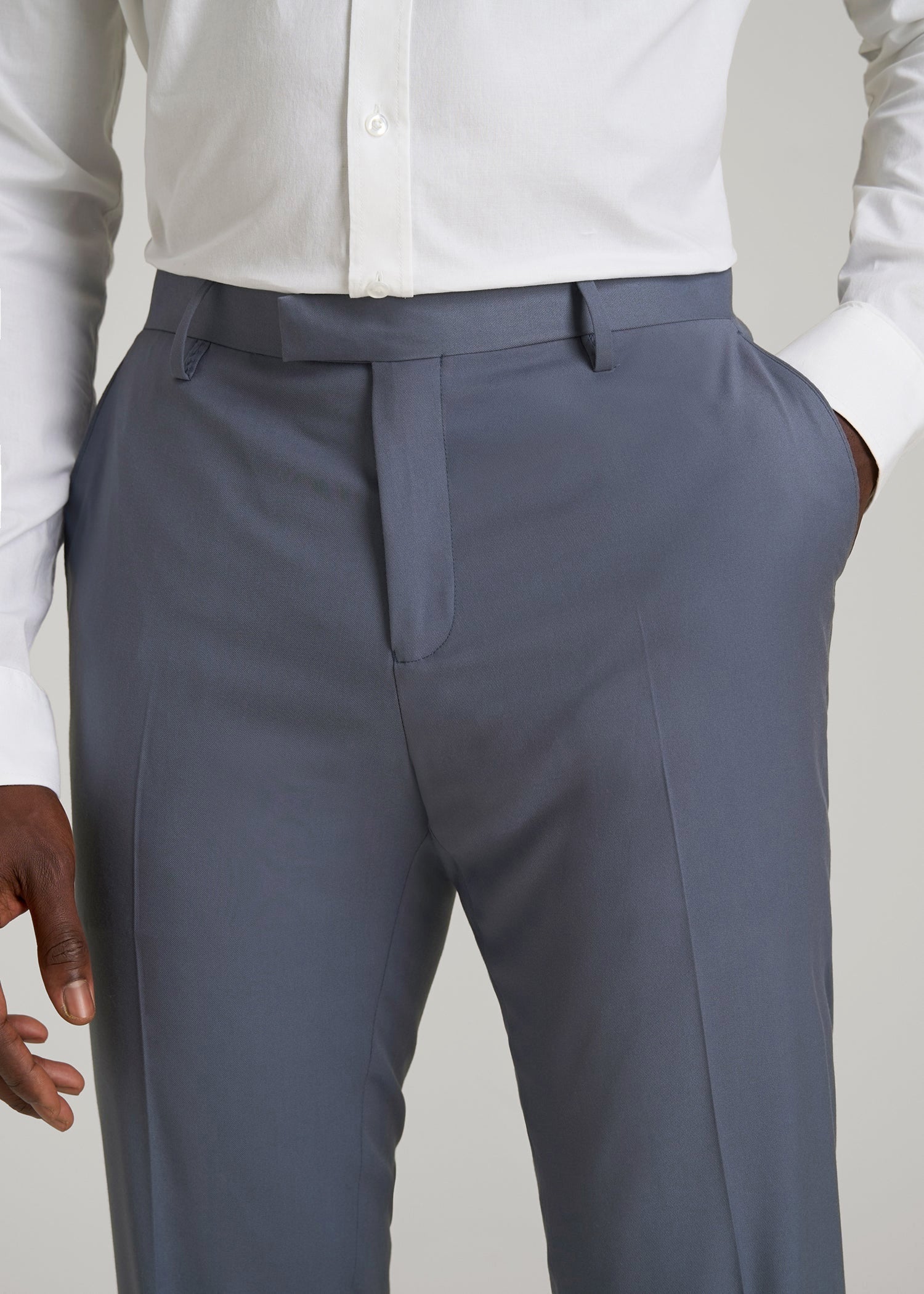 American Tall Online | Suit Trousers for Tall Men in Blue Slate