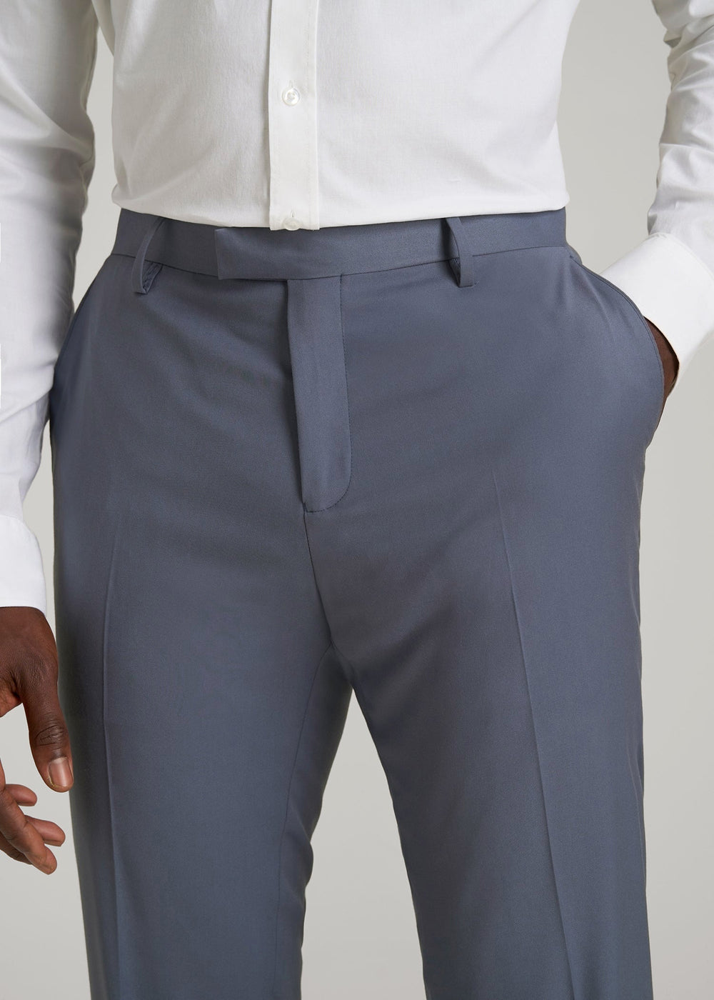 American Tall Online | Suit Trousers for Tall Men in Blue Slate