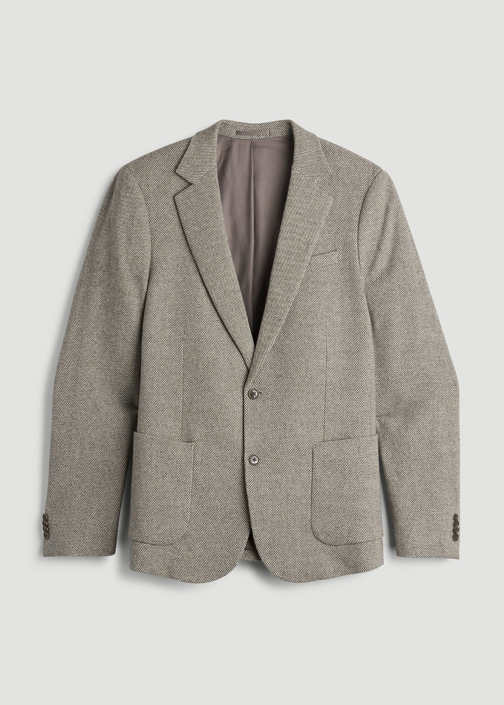 American Tall Sale | Wool Blend Blazer for Tall Men in Taupe Basketweave