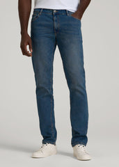 American Tall Outlet | Carman TAPERED Jeans for Tall Men in Worn Blue