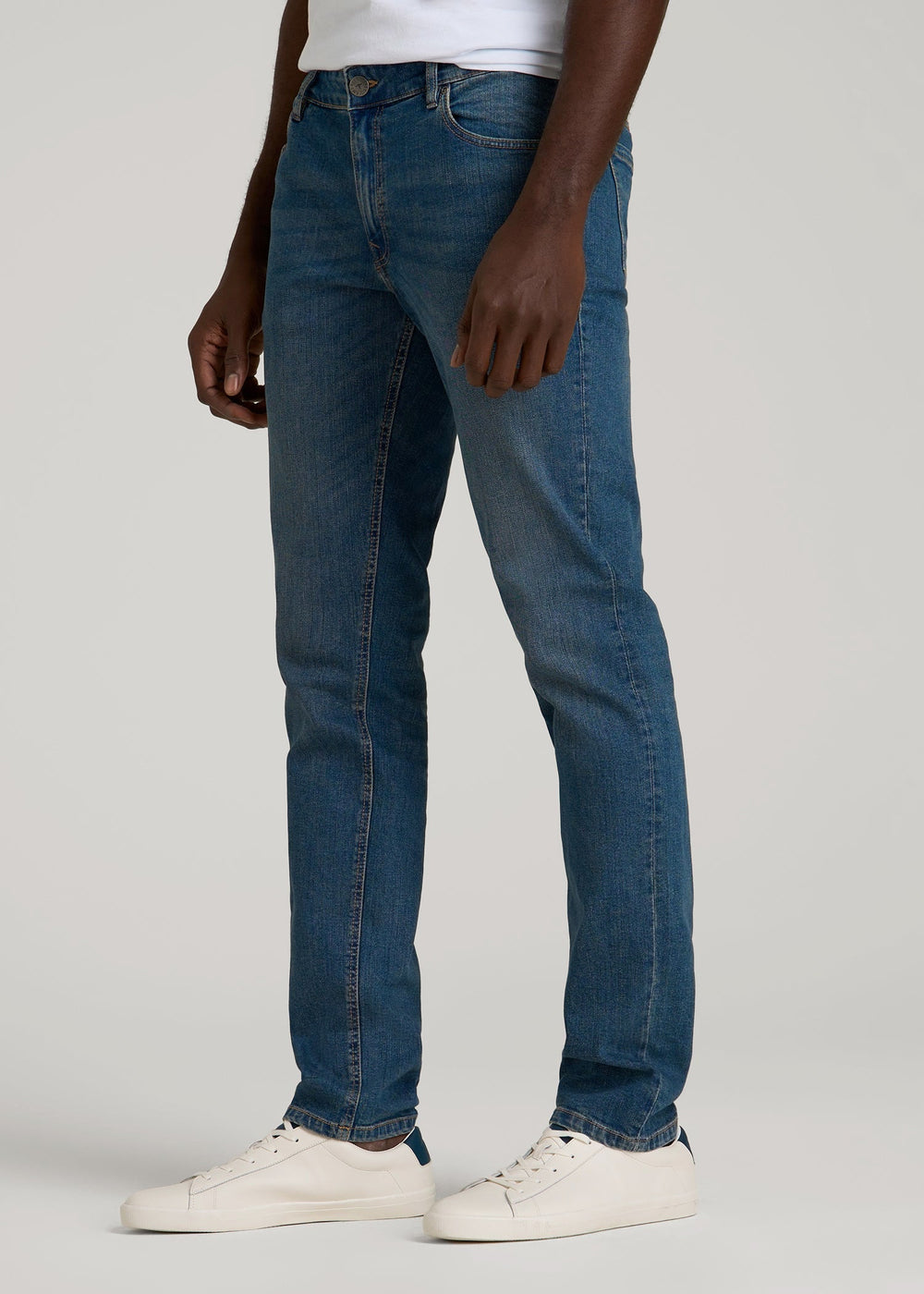 American Tall Outlet | Carman TAPERED Jeans for Tall Men in Worn Blue